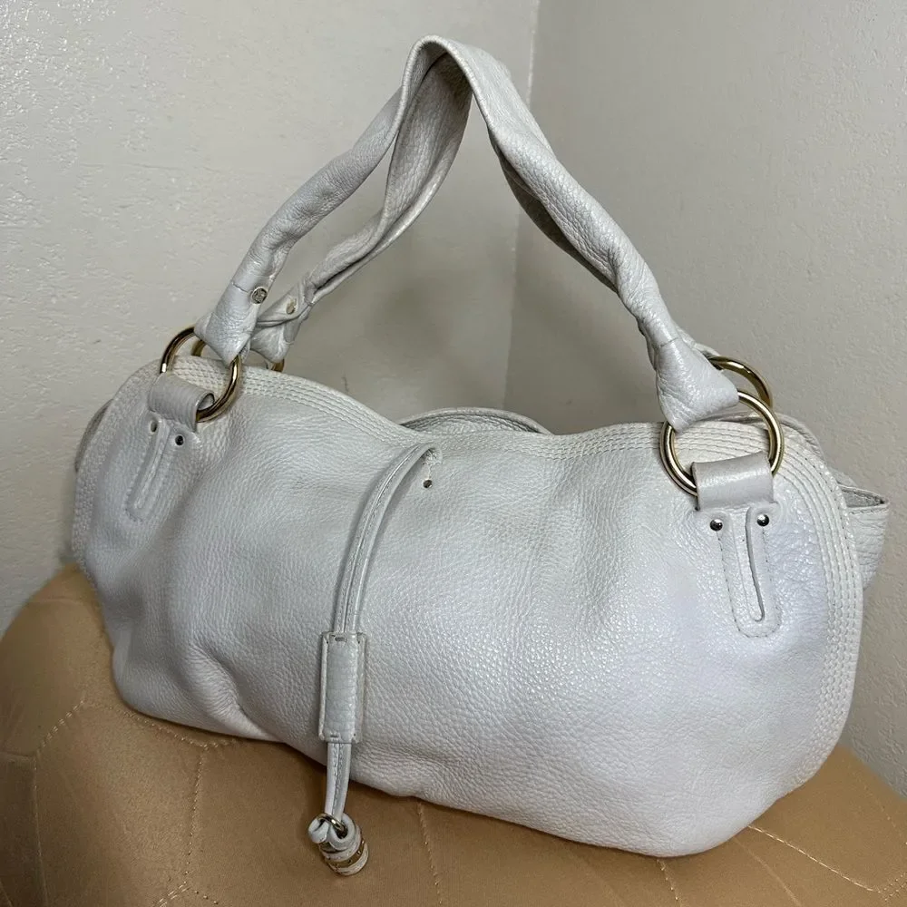 💯 Authentic Celine White Leather Bittersweet Hobo🍀